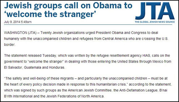 Jewish organizations demand of Americans to "welcome the stranger."