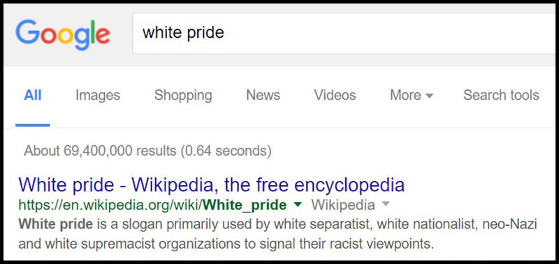 white pride google